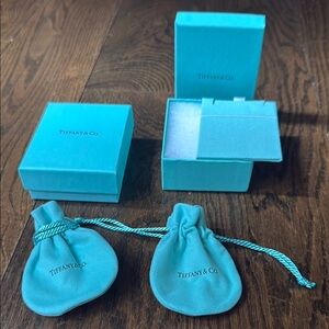 Tiffany & Co. Turquoise Box and Pouch Set